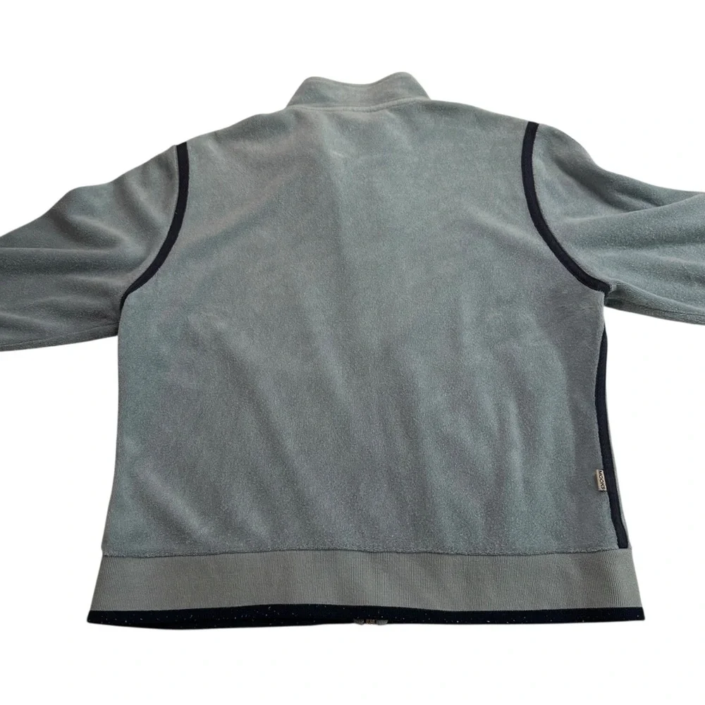 Mooks Blue Fleece Track Jacket Y2K 2000 Vintage Sporty Athletic Street Style